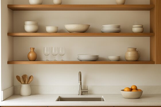 Install Open Shelving to Showcase Stylish Kitchenware illustration