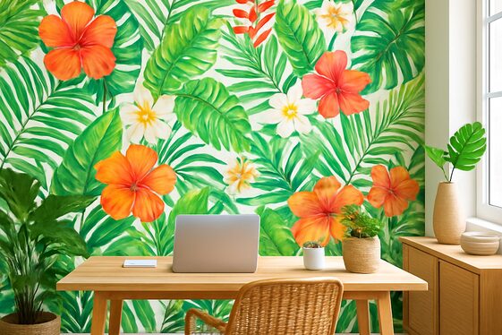 Tropical Themes to Energize Your Workspace illustration