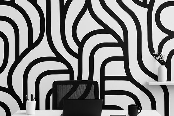 Black and White Graphic Prints for Classic Contrast illustration