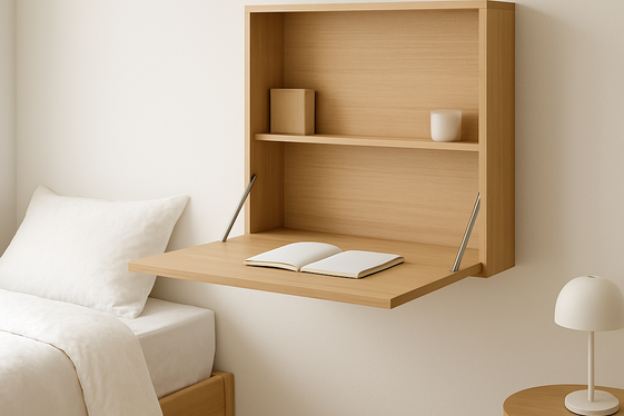 Fold-Down Desks for Temporary Workspace Needs illustration