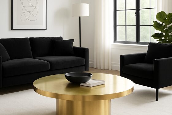 Metallic Gold Coffee Tables as a Centerpiece illustration