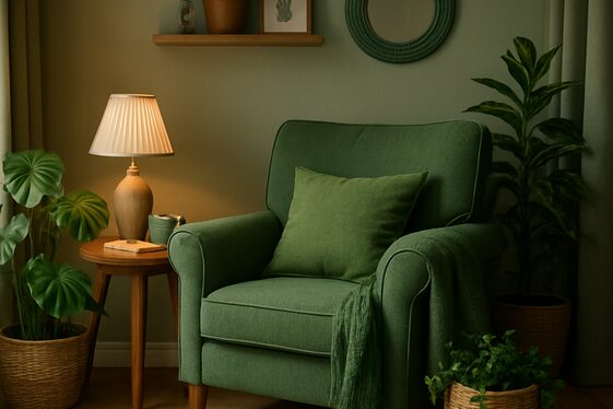 Create a Biophilic Green Reading Nook illustration