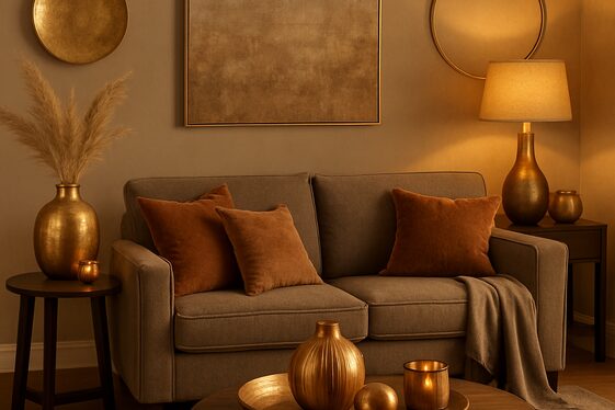 Use warm metallic accents to add subtle glamour and warmth illustration
