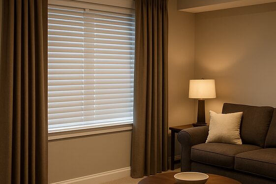 Utilize layered window treatments for privacy and insulation illustration