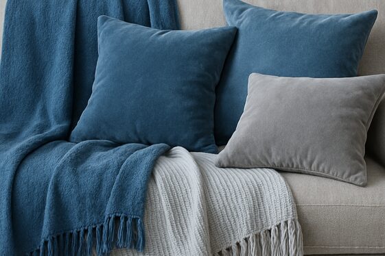 Using Blue and Grey Textiles to Add Depth and Comfort illustration
