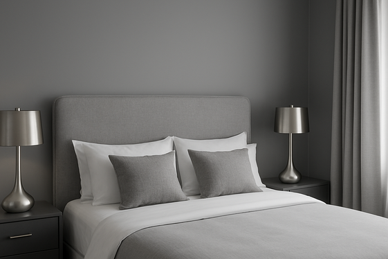 Gray Walls and Sleek Metallic Fixtures for Modern Flair illustration