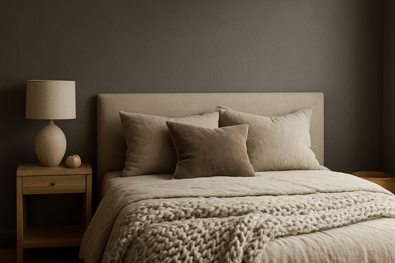 Matte Gray Walls with Textured Fabrics for Cozy Appeal illustration