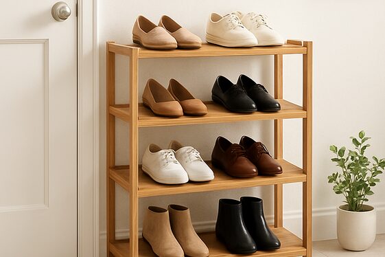 Display a Chic Shoe Rack for a Tidy Look illustration