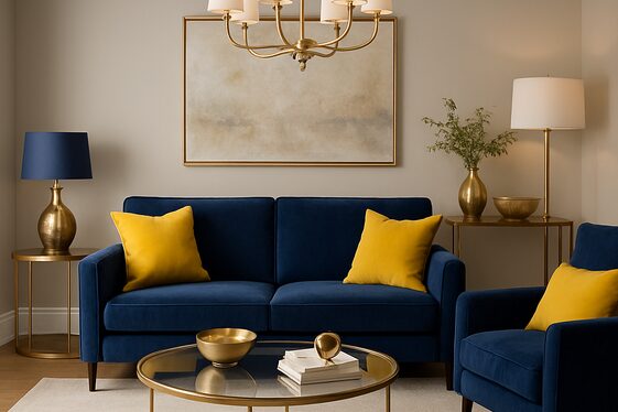 Yellow and Navy Blue: A Sophisticated Color Combo illustration