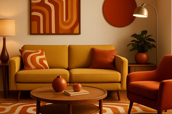 Bringing Retro 70s Vibes with Modern Yellow Accents illustration