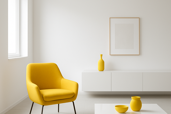 Minimalist Modern: Yellow in Clean, Simple Spaces illustration
