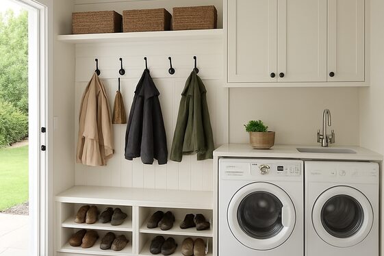 Blending Outdoor Laundry with a Mudroom Entry illustration