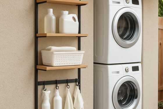 Utilizing Vertical Wall Storage to Save Floor Space illustration