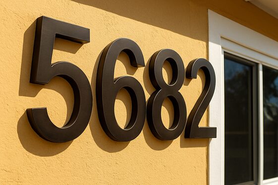 Bold House Numbers for Clear Identity illustration