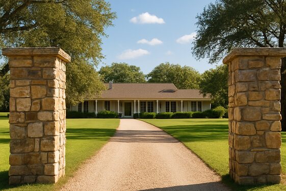 Stone Pillars for a Timeless Entrance illustration
