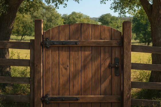 Rustic Wooden Gates for Added Privacy illustration
