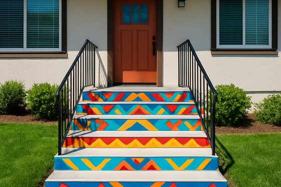 Painted Front Steps That Pop illustration
