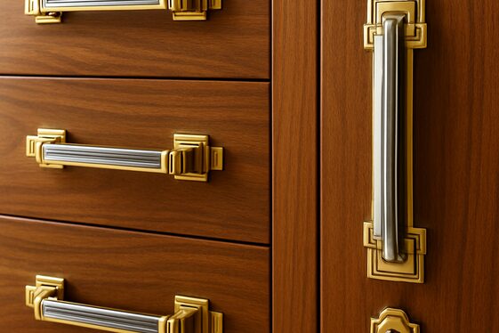 Incorporate Brass or Chrome Hardware Details illustration