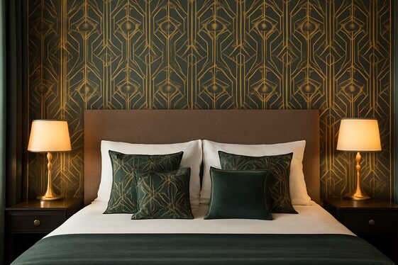 Incorporate Geometric Patterns in Wallpaper and Fabrics illustration