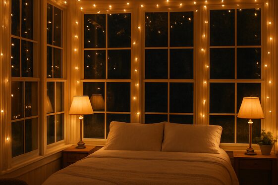 Add Fairy Lights or Soft Lamps for Evening Glow illustration