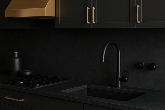 Integrating Metallic Accents with Dark Countertops illustration