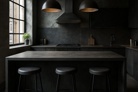 Sleek Concrete Dark Countertops for an Industrial Appeal illustration
