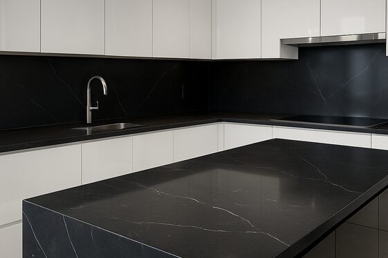 Inky Porcelain Slabs for High Resistance and Sleek Finish illustration