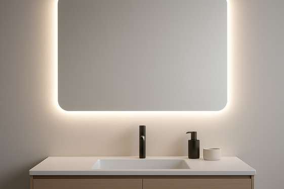 Backlit Mirrors: Modern and Practical illustration