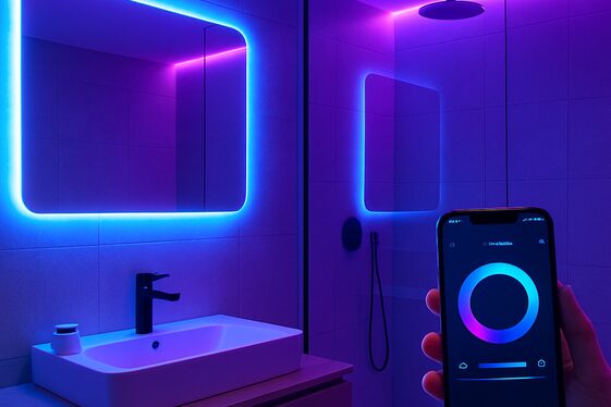 Smart Bathroom Lighting Systems illustration