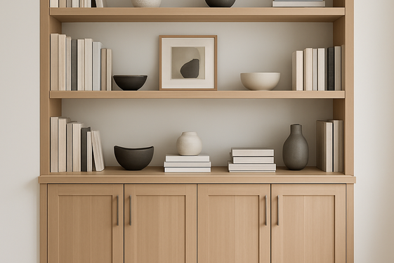Combine Open Shelving with Closed Cabinets illustration