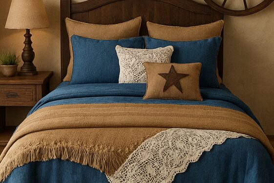 Layered Textures: Mixing Denim, Burlap, and Lace illustration
