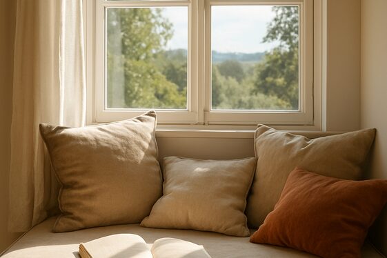 Window Seat Bliss: Embrace Natural Light for Reading illustration