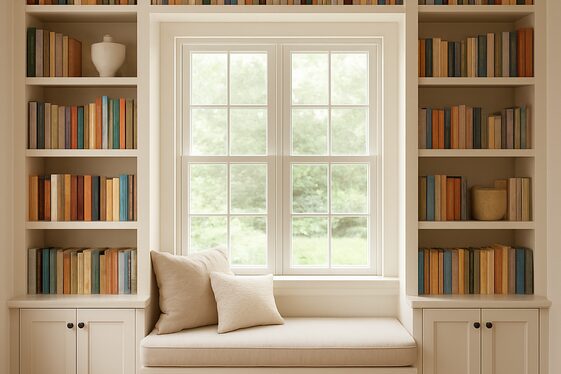 Built-In Shelves and Cushions: Organized and Inviting illustration
