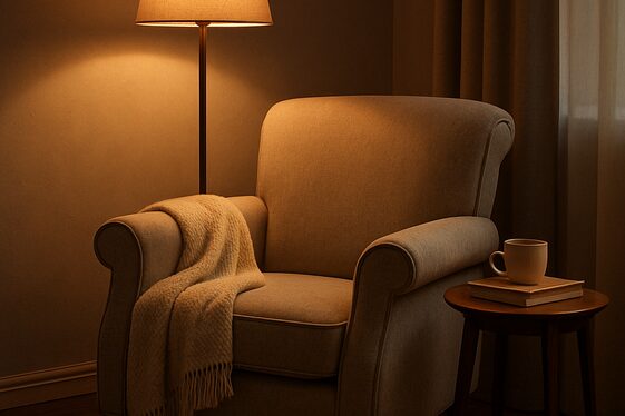 Classic Armchair and Lamp: Timeless Comfort in Your Nook illustration