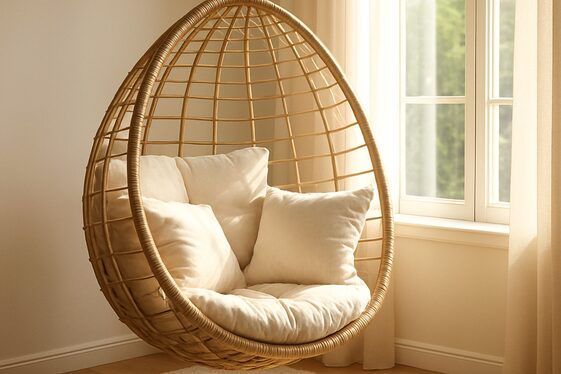 Hanging Chair Vibes: Gentle Swings for Relaxing Reads illustration