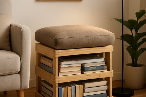 DIY Book Stack Seat: Eco-Friendly and Unique Designs illustration