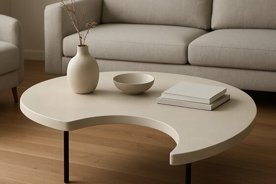 Elegant Crescent-Shaped Coffee Tables illustration