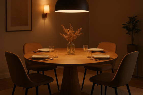 Circular Dining Tables for Cozy Meals illustration