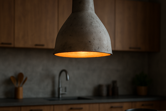 Industrial Style Concrete Pendant Lights illustration