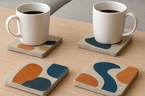 Modern Concrete Coasters with a Twist illustration