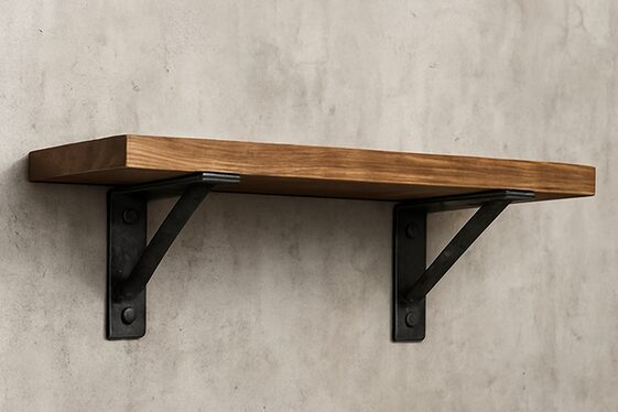 Floating Shelves with Metal Brackets for Extra Support illustration