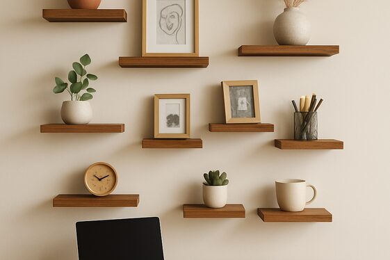 Asymmetrical Floating Shelves for Artistic Flair illustration