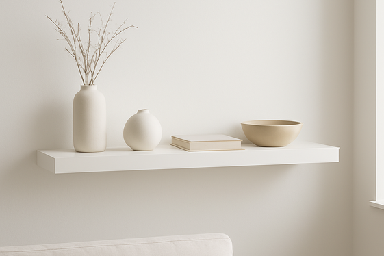 Minimalist White Floating Shelf for Modern Homes illustration