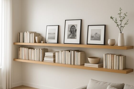 Long Floating Shelves for Living Room Walls illustration