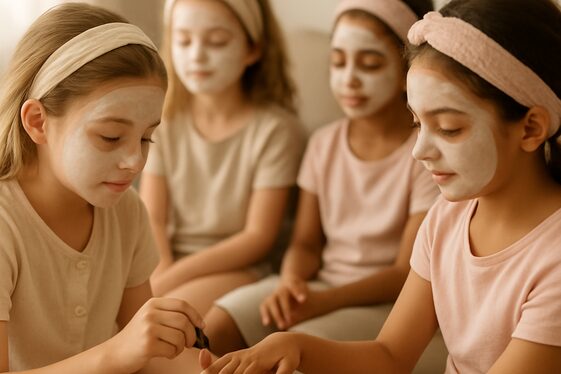 Chic Spa Party with Mini Manicures and Facials illustration