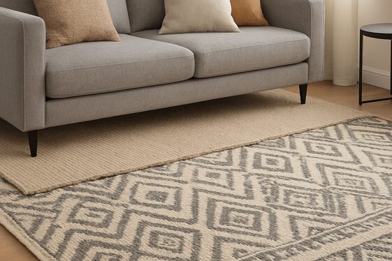 Layer Cozy Rugs Underneath the Couch illustration