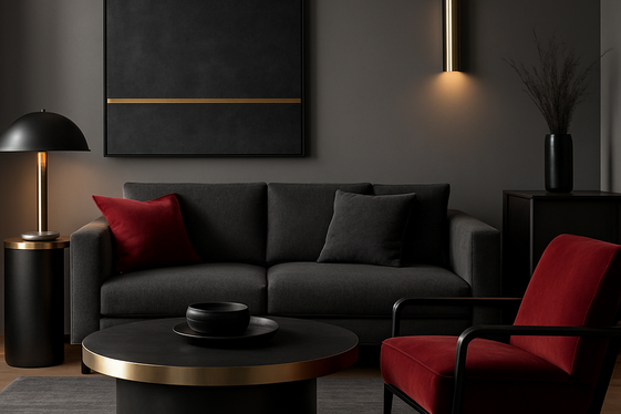 Metallic Elements to Complement Grey, Black, and Red Schemes illustration