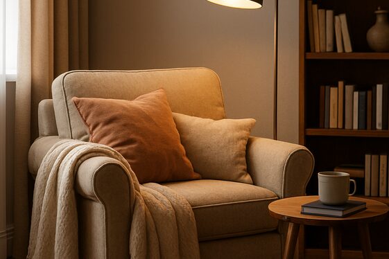 Design a Cozy Reading Corner to Recharge illustration