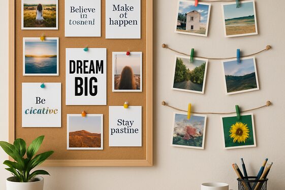 Create a Vision Board Wall for Daily Inspiration illustration