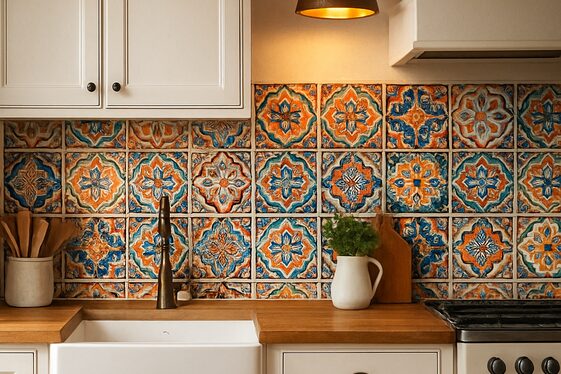 Hand-Painted Ceramic Tiles for Artistic Flair illustration